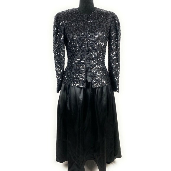 Vintage Cheryl Kaye 2 Piece Skirt Suit Sequin - Picture 1 of 10